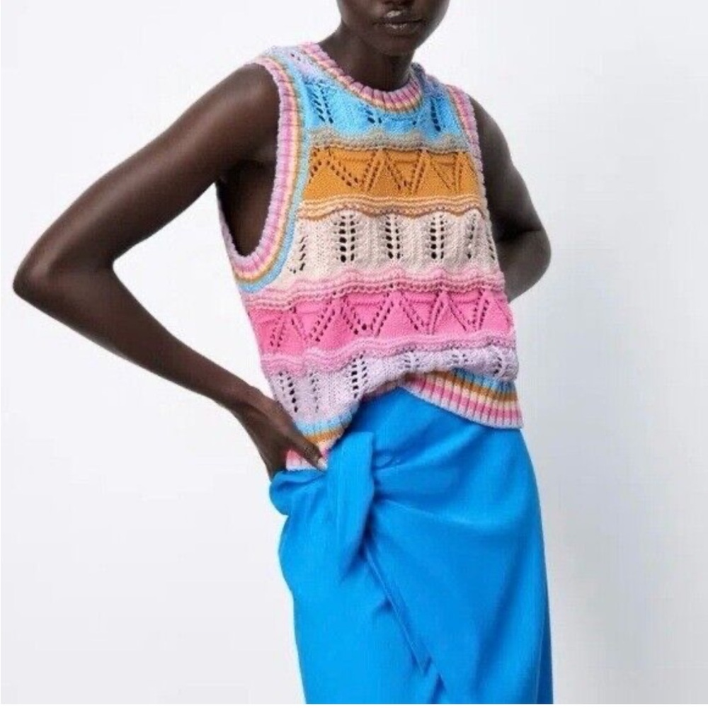 Zara Multicolor Striped Sweater